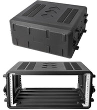 Load image into Gallery viewer, Rack Case, Rack Case Flight Cases, Durable HDPE Watertight Dust-Proof 2U/4U/6U Shock Mount Racks with Microphone Compartments