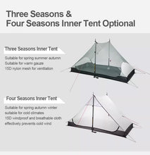 Load image into Gallery viewer, 3F UL Gear Lanshan Ultralight Tent Waterproof Professional Hiking Tent 2Person Tents for Camping 4 Season Backpacking Tent (Khaki-2 People, 4 Season)