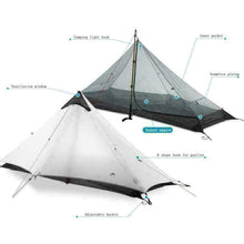 Load image into Gallery viewer, 1 Person Ultralight Tent Backpacking Wild Camping Thru Hiking Shelter Outdoor