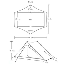 Load image into Gallery viewer, 3F UL Gear Lanshan Ultralight Tent Waterproof Professional Hiking Tent 2Person Tents for Camping 4 Season Backpacking Tent (Khaki-2 People, 4 Season)