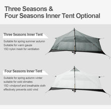 Load image into Gallery viewer, 3F UL Gear Lanshan Ultralight Tent 3-Season Camping Tent, Ideal for Camping in the Garden,Outdoor Lightweight Camping Shelter and Hiking Tent