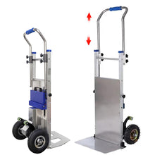 Load image into Gallery viewer, 440lbs Electric Stair Climbing Hand Trucks Dolly Cart for Moving, Aluminum Heavy Duty Stair Climbing Cart 400W Powered Stair Climbing Hand Truck with Extensible Handle
