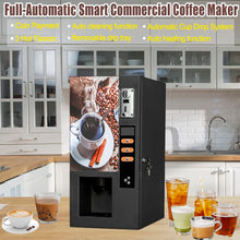 Load image into Gallery viewer, Coffee Vending Machine Coffee Maker with Smart Commercial Self Coin Payment, 3 Flavor Instant Hot Coffee Vending Machine Coffeemaker, Automatic Cup Drop System
