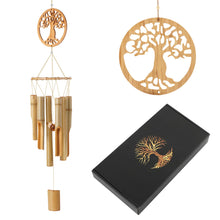 Load image into Gallery viewer, Tree of Life Wind Chime Handmade Wooden Music Chimes for Garden, Patio, Home or Outdoor Decor, Natural Beautiful Sound.