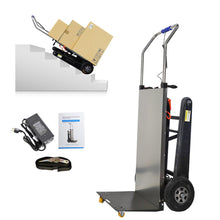 Load image into Gallery viewer, 661LBS Load Capacity Hand Trucks Heavy Duty, 500W Hand Cart Dolly Electric Stair Climbing Hand Trucks with Rubber Tracks