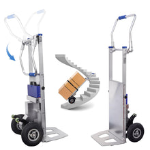 Load image into Gallery viewer, Hand Trucks Heavy Duty Hand Cart Dolly Electric Stair Climbing Hand Trucks Electric Stair Climbing Hand Trucks Dolly Cart for Moving with Folding Handle,Solid Wheel and Brakes