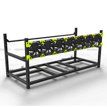 Load image into Gallery viewer, 8 GPU Aluminum Open Air Mining Rig Stackable Frame Holder ETH Ethereum