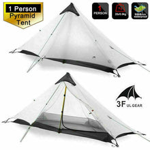 Load image into Gallery viewer, 1 Person Ultralight Tent Backpacking Wild Camping Thru Hiking Shelter Outdoor