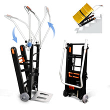 Load image into Gallery viewer, Electric Stair Climbing Hand Trucks, Upgrade Concave Frame, 176lbs Capacity Heavy Duty Stair Climber Moving Heavy Objects Up and Down Stairs Effortless, Aluminum Powered Stair Climbing Cart