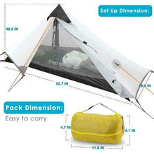 Load image into Gallery viewer, 1 Person Ultralight Tent Backpacking Wild Camping Thru Hiking Shelter Outdoor