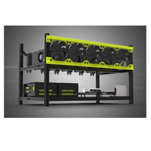 Load image into Gallery viewer, 6/8 GPU Aluminum Stackable Open Air Mining Computer Frame Rig Ethereum Veddha