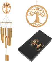 Load image into Gallery viewer, Tree of Life Bamboo Wind Chimes Handmade Wooden Nusic Chimes, Which has Natural Beautiful Sound Apply to Garden,Patio,Home or Outdoor Decor