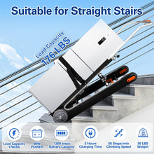 Load image into Gallery viewer, Electric Stair Climbing Hand Trucks, Upgrade Concave Frame, 176lbs Capacity Heavy Duty Stair Climber Moving Heavy Objects Up and Down Stairs Effortless, Aluminum Powered Stair Climbing Cart