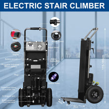 Load image into Gallery viewer, Powered Stair Climbing Hand Trucks Dolly Cart for Moving, 440lb Capacity Heavy Duty Stair Climber Furniture Dolly with Folding Handle & Solid Wheel & Brakes