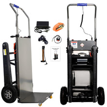 Load image into Gallery viewer, Powered Stair Climbing Hand Trucks Dolly Cart for Moving, 440lb Capacity Heavy Duty Stair Climber Furniture Dolly with Folding Handle & Solid Wheel & Brakes