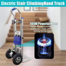 Load image into Gallery viewer, 440lbs Electric Stair Climbing Hand Trucks Dolly Cart for Moving, Aluminum Heavy Duty Stair Climbing Cart 400W Powered Stair Climbing Hand Truck with Extensible Handle