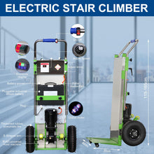 Load image into Gallery viewer, 880lbs Capacity Electric Stair Climbing Hand Trucks Cart, 1200W Powered Motor Electric Stair Climbing Dolly Battery Powered for Moving, Heavy Duty Electric Stair Climber