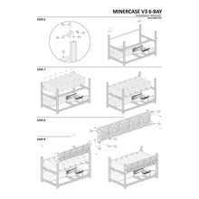 Load image into Gallery viewer, 6/8 GPU Aluminum Stackable Open Air Mining Computer Frame Rig Ethereum Veddha
