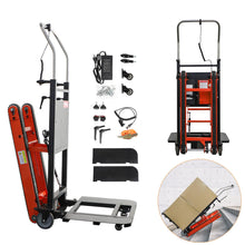 Load image into Gallery viewer, Electric Stair Climbing Hand Trucks Dolly 661LBS Max Load 500W Power Heavy Duty Folding Stair Climber Moving Cart with Rubber Tracks for Family Moving Warehouse Logistics Distribution