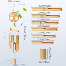 Load image into Gallery viewer, Tree of Life Wind Chime Handmade Wooden Music Chimes for Garden, Patio, Home or Outdoor Decor, Natural Beautiful Sound.