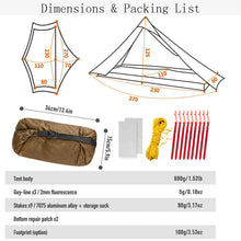 Load image into Gallery viewer, 3F UL Gear Lanshan Pro Ultralight Tent 3-Season Camping Tent, Ideal for Camping in the Garden,Outdoor Lightweight Camping Shelter and Hiking Tent