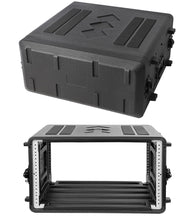 Load image into Gallery viewer, Rack Case, Rack Case Flight Cases, Durable HDPE Watertight Dust-Proof 2U/4U/6U Shock Mount Racks with Microphone Compartments