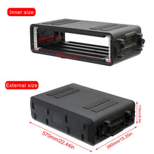Load image into Gallery viewer, Rack Case, Rack Case Flight Cases, Durable HDPE Watertight Dust-Proof 2U/4U/6U Shock Mount Racks with Microphone Compartments