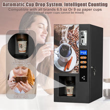 Load image into Gallery viewer, Coffee Vending Machine Coffee Maker with Smart Commercial Self Coin Payment, 3 Flavor Instant Hot Coffee Vending Machine Coffeemaker, Automatic Cup Drop System