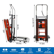 Load image into Gallery viewer, Stair Climber Hand Trucks - 441lbs Capacity Electric Hand Trucks 400W Heavy Duty Stair Climber Trolley with Safety Rope for Moving Furniture Logistics Warehouse