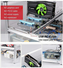 Load image into Gallery viewer, Bitcon Miner 19 GPU Frame Aluminum Mining Rig Open Air Case Stackable for Ethereum Mining Rig ETH BTC XMR Chassis Server Rack