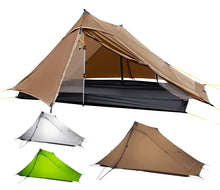 Load image into Gallery viewer, 3F UL Gear LanShan pro Tent, 1 Person / 2 Person Outdoor Ultralight Camping Tent, 3-Season or 4-Season Professional Backpacking Ten, for Camping, Hiking, Trekking (Khaki-2 Person, 4 Season)