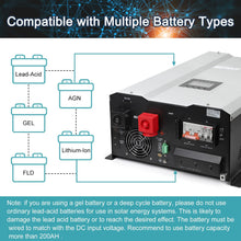 Load image into Gallery viewer, UL1741 12000KW 110/220Vac Low Frequency Split Phase, DC 48V AC Input 240V AC Output 120V 240V Power Pure Sine Wave Power Inverter with 2x60A MPPT Solar Charger Controller