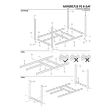 Load image into Gallery viewer, 6/8 GPU Aluminum Stackable Open Air Mining Computer Frame Rig Ethereum Veddha
