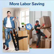 Load image into Gallery viewer, Electric Stair Climbing Hand Trucks, Upgrade Concave Frame, 176lbs Capacity Heavy Duty Stair Climber Moving Heavy Objects Up and Down Stairs Effortless, Aluminum Powered Stair Climbing Cart