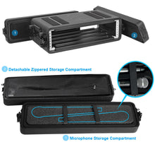 Load image into Gallery viewer, Rack Case, Rack Case Flight Cases, Durable HDPE Watertight Dust-Proof 2U/4U/6U Shock Mount Racks with Microphone Compartments