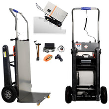 Load image into Gallery viewer, 880lb Electric Stair Climbing Hand Trucks Dolly Cart for Moving, 500W-850W Motor Power Heavy Duty Folding Stair Climber Cart Hand Trolley with Solid Wheel