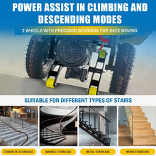 Load image into Gallery viewer, Powered Stair Climbing Hand Trucks Dolly Cart for Moving, 440lb Capacity Heavy Duty Stair Climber Furniture Dolly with Folding Handle & Solid Wheel & Brakes