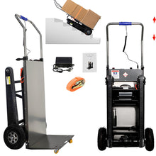 Load image into Gallery viewer, Hand Trucks Heavy Duty Hand Cart Dolly Electric Stair Climbing Hand Trucks Electric Stair Climbing Hand Trucks Dolly Cart for Moving with Folding Handle,Solid Wheel and Brakes