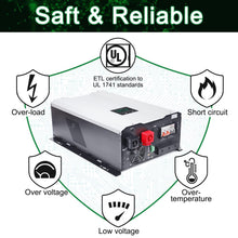 Load image into Gallery viewer, Solar Inverter UL1741 12KW 48V Solar Hybrid Inverter Output 120/240V Split Phase Pure Sine Wave, Low Frequency Inverter, DC 48V AC Input 240V AC, 2x60A MPPT Solar Charger Controller -12KW