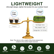 Load image into Gallery viewer, 3F UL Gear Lanshan Pro Ultralight Tent 3-Season Camping Tent, Ideal for Camping in the Garden,Outdoor Lightweight Camping Shelter and Hiking Tent