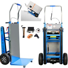 Load image into Gallery viewer, 880lb Electric Stair Climbing Hand Trucks Dolly Cart for Moving, 500W-850W Motor Power Heavy Duty Folding Stair Climber Cart Hand Trolley with Solid Wheel