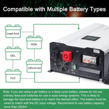 Load image into Gallery viewer, Solar Inverter UL1741 10KW 48V Solar Hybrid Inverter Output 120/240V Split Phase Pure Sine Wave, Low Frequency Inverter, DC 48V AC Input 240V AC, 2x60A MPPT Solar Charger Controller-10KW