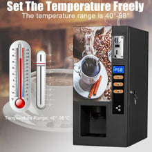 Load image into Gallery viewer, Coffee Vending Machine Coffee Maker with Smart Commercial Self Coin Payment, 3 Flavor Instant Hot Coffee Vending Machine Coffeemaker, Automatic Cup Drop System
