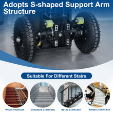 Load image into Gallery viewer, Powered Stair Climbing Hand Trucks Dolly Cart for Moving, 440lb Capacity Heavy Duty Stair Climber Furniture Dolly with Folding Handle & Solid Wheel & Brakes