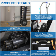 Load image into Gallery viewer, 661LBS Load Capacity Hand Trucks Heavy Duty, 500W Hand Cart Dolly Electric Stair Climbing Hand Trucks with Rubber Tracks