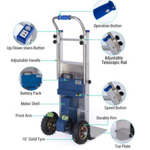 Load image into Gallery viewer, Electric Stair Climbing Hand Trucks Heavy Duty,880 LBS Electric Stair Climber High Load Capacity Electric Stair Climbing Hand Trucks Dolly Cart