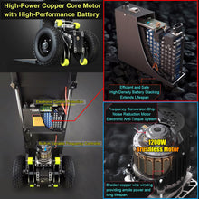 Load image into Gallery viewer, Electric Stair Climbing Hand Trucks Dolly Cart for Moving, 880lb Max Load, 1200W Motor Folding Stair Climber Cart, Powerful Powered Stair Climbing Dolly Heavy Duty