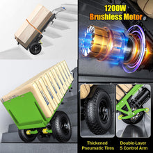 Load image into Gallery viewer, Electric Stair Climbing Hand Trucks Dolly Cart for Moving, 880lb Max Load, 1200W Motor Folding Stair Climber Cart, Powerful Powered Stair Climbing Dolly Heavy Duty