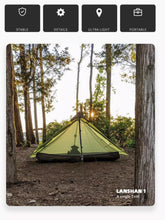 Load image into Gallery viewer, 3F UL Gear Lanshan Ultralight Tent 3-Season Camping Tent, Ideal for Camping in the Garden,Outdoor Lightweight Camping Shelter and Hiking Tent