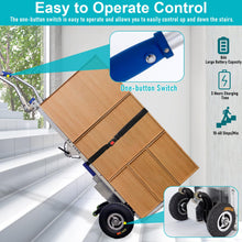 Load image into Gallery viewer, 440 lbs Electric Stair Climbing Hand Trucks for Moving Heavy Objects, Aluminum Alloy, Folding Stair Climbing Dolly with Rubber Tracks for Easy Moving of Heavy Furniture